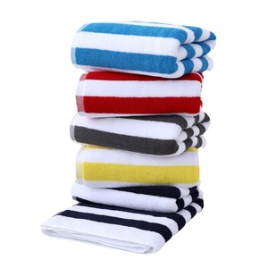 ผ้าขนหนูชายหาดลายทางผ้าฝ้ายแท้ 75x152 ซม. ผ้าขนหนูรูปสี่เหลี่ยมผืนผ้าแห้งเร็วสำหรับใช้ชายหาด - Product Image 2