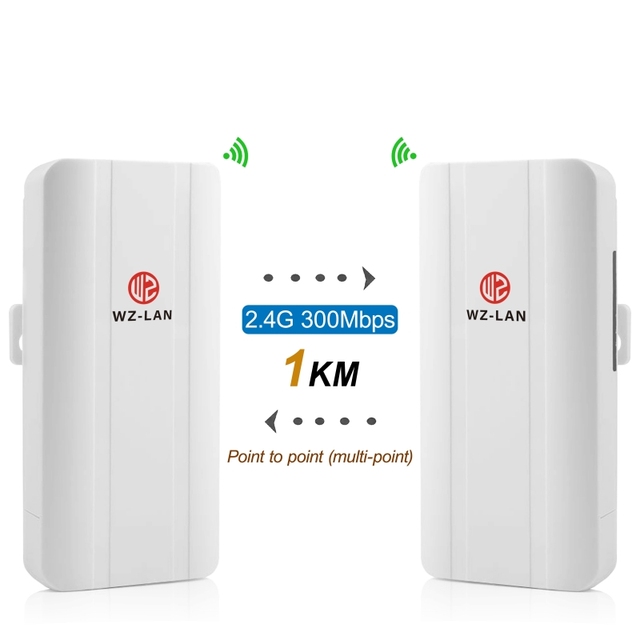 WZ-LAN 1km Long Distance 2.4Ghz Outdoor Wireless Bridge Wireless Access Point Outdoor Point to Point Wifi Bridge