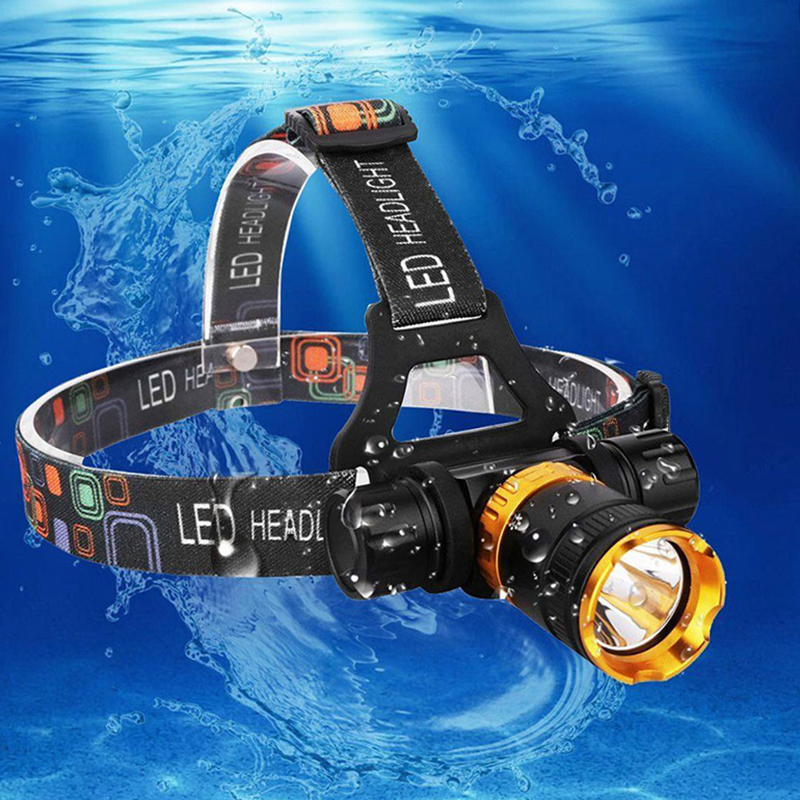 Rechargeable Aluminum Underwater Flashlight Safety Head
