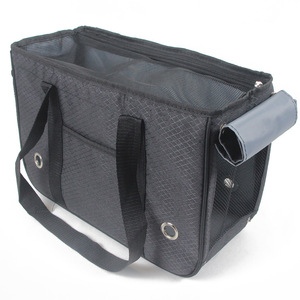 Pet Carrier Bag Portable Travel Dog Cat Carrier With Roll Up <b>Curtain</b> Solid Color 12 Jin Capacity - Product Image 1