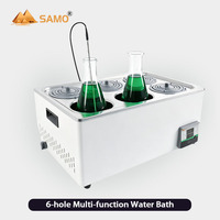 Bain-marie de laboratoire SAMO 8L à 6 trous, 1200W, chauffage rapide, bain-marie thermostaté en acier inoxydable 304, 110-230V