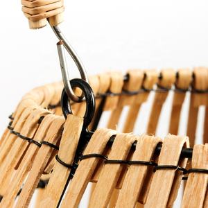 Mây Đan Tre Giữ Nến Màu Tự Nhiên Treo Trang Trí Nhà Và Sân Vườn Đèn Lồng Nến Bằng Gỗ Có Tay Cầm - Product Image 2