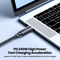 Câble Toocki élégant en aluminium cristallin, design translucide, charge rapide 480 Mbps, synchronisation, longueur 1m/2m pour la maison et le bureau