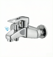 Robinet de baignoire moderne de style minimaliste, eau chaude et froide, corps en alliage de zinc, noyau en céramique, adapté aux hôtels et appartements