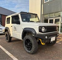 Apto para JIMNY 2023-2025, Barra de Luces LED para Techo, Spoiler de Techo Negro Brillante