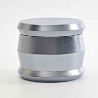 Moulin à épices manuel en aluminium Dram Design 2,5 pouces (63 mm) avec broyeur métallique à dents diamantées et logo personnalisé gratuit