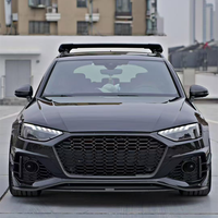 Nouvelle calandre avant en nid d'abeille ABS de haute qualité |   Style RS4 pour Audi A4L B9.5/S4 2020-2024 |   Noir brillant |   Installation facile