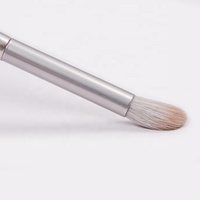 Kuas Makeup Mata Profesional Bulu Sintetis Gagang Kayu Buatan Khusus Single Pro Firm Blending Crease Logo Kustom