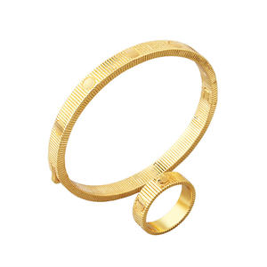 Pulsera <span class=keywords><strong>de</strong></span> Acero Inoxidable Chapada en <span class=keywords><strong>Oro</strong></span> <span class=keywords><strong>de</strong></span> 18K, Diseño Nuevo, Barata, al por Mayor, para <span class=keywords><strong>Hombre</strong></span> y Mujer, con Sello <span class=keywords><strong>de</strong></span> Amor, para Fiesta - Product Image 5