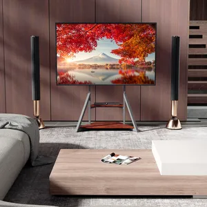 <strong>Corner</strong> Floor TV Stand Heavy Duty TV Mount with Large Storage Wood <strong>Shelf</strong> - Product Image 1