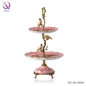 Serie Fiori di Ciliegio Rosa, Classica Decorazione per la Casa in Porcellana di Rame con Pappagallo <span class=keywords><strong>Antico</strong></span>, Opera d'Arte Retrò, <span class=keywords><strong>Arredamento</strong></span> di Lusso - Product Image 5