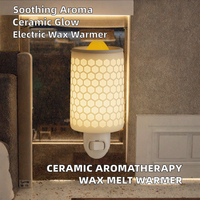 Diffuseur électrique de cire parfumée en nid d'abeille, brûleur d'huile parfumée à brancher, lampe d'aromathérapie avec interrupteur marche/arrêt pour la maison et la chambre à coucher