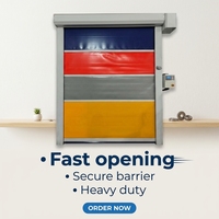Porte à enroulement rapide industrielle en PVC sur mesure, automatique, résistante au vent, certifiée CE pour entrepôt et atelier