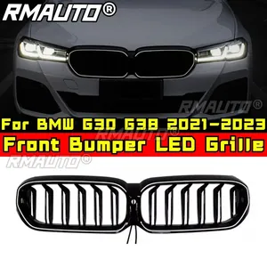 Grilles de radiateur supérieures LED de style racing pour BMW Série 5 G30 G38 2021-2023, pièce extérieure de pare-chocs avant de voiture - Product Image 2