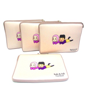 กระเป๋าใส่คอมพิวเตอร์แบบนีโอพรีนพิมพ์โลโก้ OEM ตามสั่ง พร้อมซิปคู่ - Product Image 3