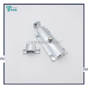 LS406 Door Bolts 3 And 4 Inch Zinc Alloy <b>Spring</b> Loaded Button Lock For Cabinet Doors Industrial Design Easy Installation - Product Image 3