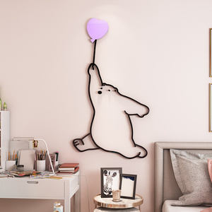 Cartone animato creativo 3D piccolo elefante e giraffa adesivo da parete per la camera dei bambini soggiorno o camera del bambino decorazione della casa - Product Image 5