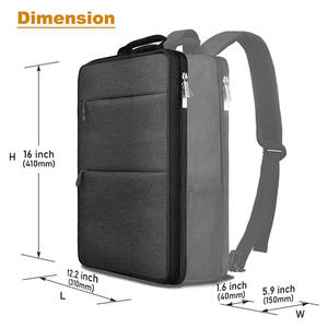 स्लिम और विस्तार योग्य नोटबुक बैग लैपटॉप बैग 15 15.6 16 इंच आस्तीन के साथ यूएसबी पोर्ट - Product Image 4
