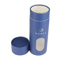 Boîte d'emballage cylindrique en carton rigide personnalisée de 20 cm de qualité alimentaire pour café et thé, avec logo en relief, recyclée