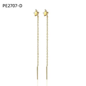 ต่างหูแฟชั่น DE HILO เครื่องประดับ PE2707 สำหรับผู้หญิงคุณภาพสูง - Product Image 2