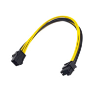 Cable de Alimentación PCIe GPU Kaweei Personalizado de 6 Pines a 8 Pines (6+2 Pines) de 20 cm, Cable Adaptador de Alimentación para Computadora/Máquinas para Tarjeta Gráfica