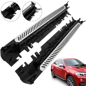 แผงด้านข้างอลูมิเนียมขาดสำหรับ BMW X6 F16บอร์ดวิ่ง OE สไตล์ Nerf Bar 2015-2018