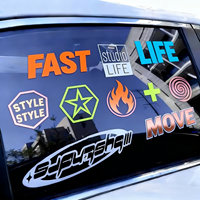 Autocollant de voiture en vinyle personnalisé, autocollant de pare-chocs, autocollant de voiture pour fenêtre de voiture, résistant à l'eau, résistant aux UV, design de logo 3D