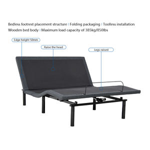 Cama Inteligente de Lujo Moderna en Color Negro, Eléctrica y Ajustable con Función de Masaje para Dormitorio o Apartamento - Product Image 3