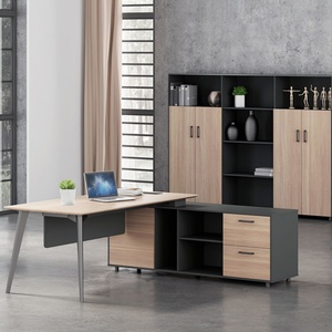 Modern Durable <b>Office</b> Furniture L-Shaped Boss CEO Manager Executive Wooden Desk Home School MDF MFC Material for Villa Use - Product Image 4