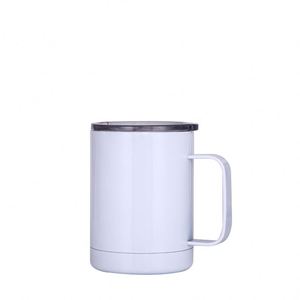 Tasse à café thermique en acier inoxydable 304 avec poignée, 12 oz, tasse isotherme à double paroi avec couvercle, tasse cadeau pour cadeau d'affaires - Product Image 3