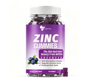 โลโก้ส่วนตัวแบบกำหนดเอง ซิงค์สำหรับกัมมี่รักษาสิว 60 เม็ด ช่วยปรับสมดุลฮอร์โมน ลดสิว ลดรอยดำ ผิวหน้าเรียบเนียน - Product Image 1