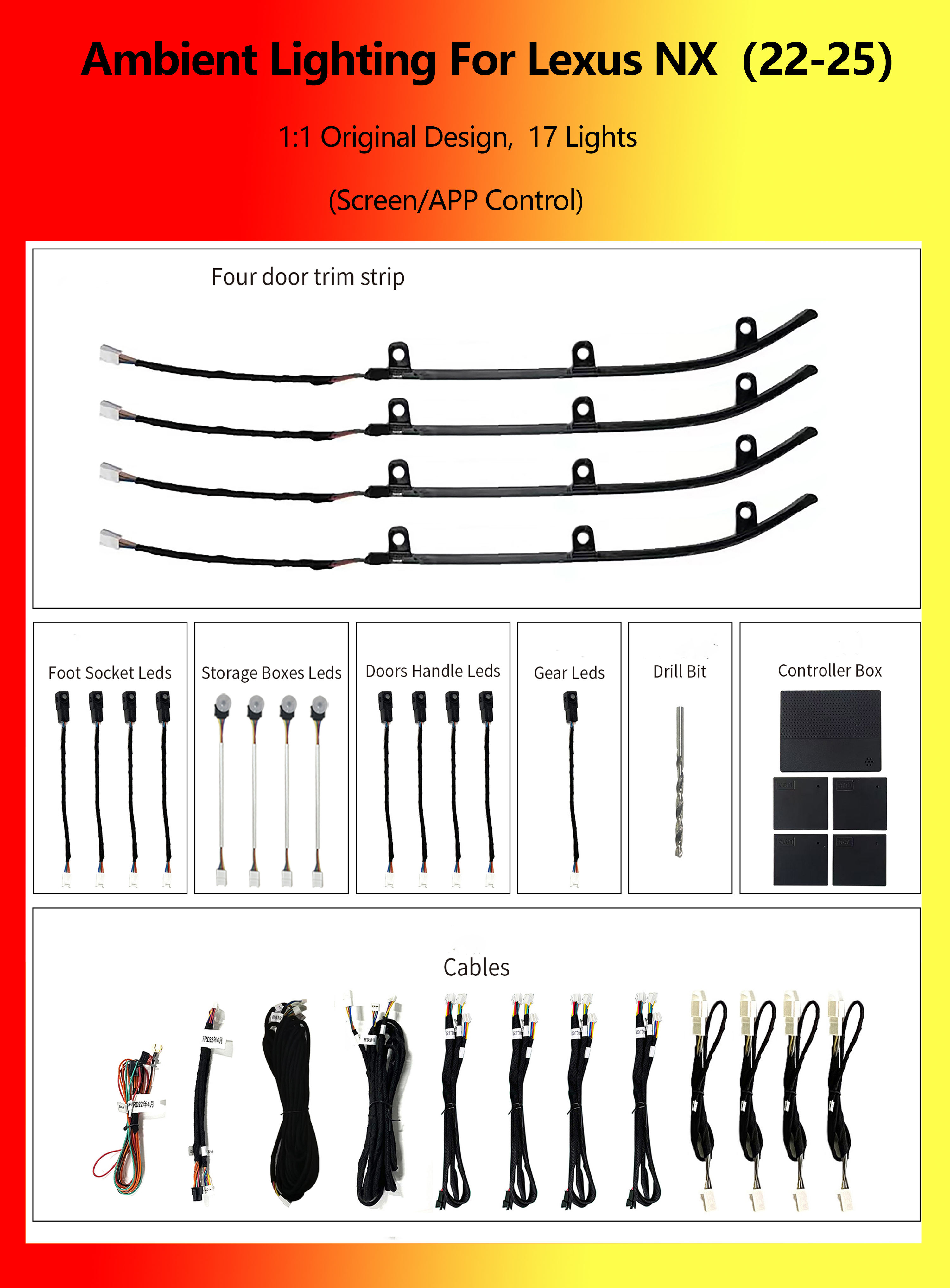 Lexus NX RGB 17 lumières