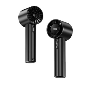 Ventilador portátil sin aspas con pantalla digital, ventilador de refrigeración alimentado por batería de 5W para uso en exteriores, tiempo de funcionamiento prolongado de hasta 8 horas - Product Image 1