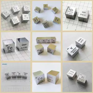 0.39" pure Element Cube Set 10mm Density Cubes for elements Periodic Table Collection