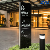 Panneau publicitaire LED lumineux double face personnalisé pour centre commercial et entrée de centre de vente au détail, panneau de monument, panneau pylon