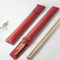Sac à baguettes de batterie en cuir PU personnalisé, étui portable pour baguettes, accessoire d'instrument de percussion, pochette pour baguettes