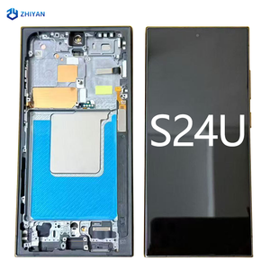 Écran tactile <span class=keywords><strong>OLED</strong></span> LCD pour smartphone <span class=keywords><strong>Samsung</strong></span> S24 Ultra avec bordures multicolores, prend en charge le déverrouillage par empreinte digitale - Product Image 1