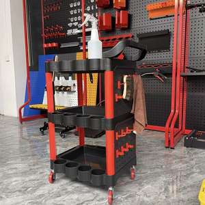 Fábrica preço multifuncional plástico giratório roda rolando carrinhos para ferramentas limpeza automotiva - Product Image 4