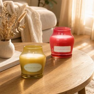 Bougie parfumée MW dans un bocal en verre coloré, bougie d'aromathérapie pour la décoration de la maison, style minimaliste - Product Image 4