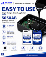 Compuesto Epóxico Industrial para Encapsulado, Relación de Mezcla 5:1, Resina Impermeable para Encapsulado Eléctrico de PCB, Placas de Control y Fuentes de Alimentación