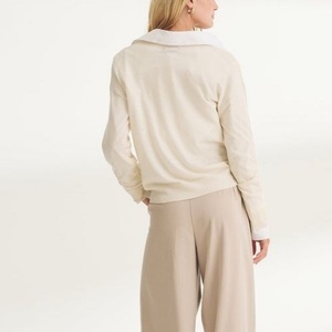 Nuevo Suéter de Punto de Alta Calidad para Otoño, Estilo Vintage con Cuello en V, Manga Larga, Algodón, Estilo Old Money para Mujer - Product Image 2