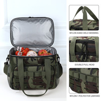 Sac isotherme moderne en cuir 12,5 L avec doublure en aluminium épais, pliable et portable pour pique-nique et déjeuner en extérieur