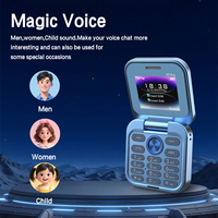 Teléfono Móvil Plegable I17Pro Mini con Pantalla de 1.77 Pulgadas, 2G GSM, Doble Nano SIM, 1000mAh, Bluetooth, Teclado Físico