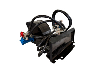 Broyeur de souches pour mini-chargeuse, broyeur forestier à oscillation latérale, profondeur de coupe 24-30 pouces, compatible avec attache rapide universelle