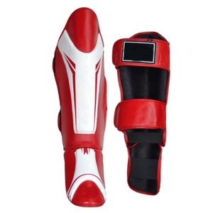 Protectores de Piernas Sanda de Cuero PU Premium y Malla Transpirable con Absorción de Impactos y Resistencia a Golpes para Kickboxing - Product Image 3