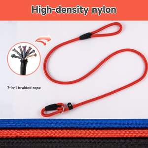 Guinzaglio per cani con corda pesante 6 piedi, guinzaglio da 1/2 "in Nylon spesso per animali domestici, manico morbido imbottito al guinzaglio per cani di taglia media - Product Image 5