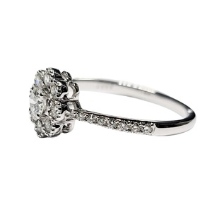 Hong Kong Supplier Jewellery Great Offer High Quality 18k Solid White Gold Real Diamond Cluster Wedding Rings Classic Pave - Product Image 2
