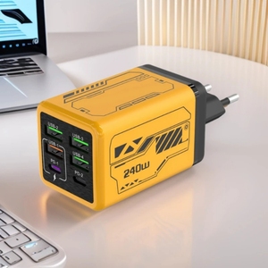 <span class=keywords><strong>Cargador</strong></span> USB de 240W <span class=keywords><strong>con</strong></span> 6 Puertos Tipo C, <span class=keywords><strong>Carga</strong></span> Súper Rápida para Teléfono Móvil, Adaptador de <span class=keywords><strong>Carga</strong></span> USB PD3.0, Enchufe EU/UK/US - Product Image 4