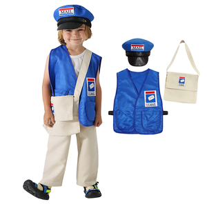 Disfraz de Cartero para Niños de 3 a 14 Años, Juego de Roles de Cartero, Sombrero de Cartero, Bolsa de Lona, Chaleco, Traje para Halloween, Día de las Profesiones, Atuendo Postal - Product Image 1