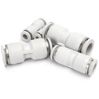 Raccord pneumatique droit en PU blanc, connecteur rapide à insertion pour tube d'air 4/6/8/10/12/14/16 mm, accouplement rapide en plastique
